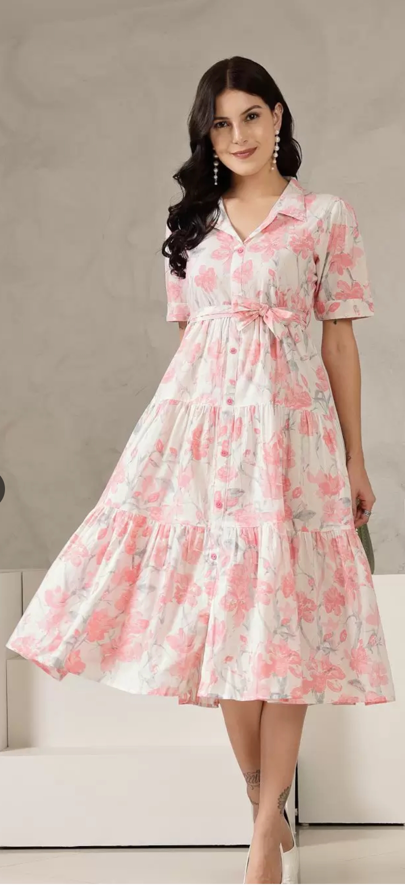 stylum floral print fit & flare midi stylum floral print fit & flare midi