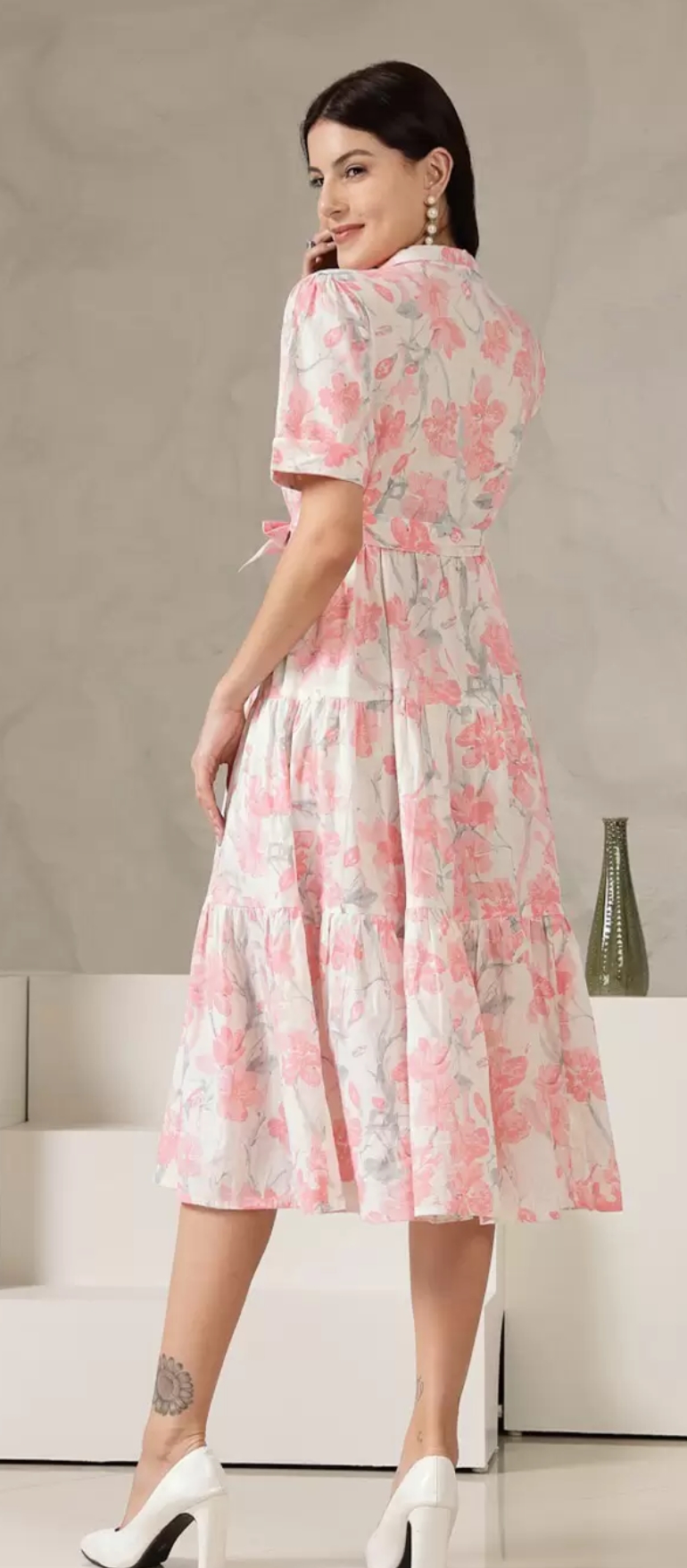 stylum floral print fit & flare midi stylum floral print fit & flare midi